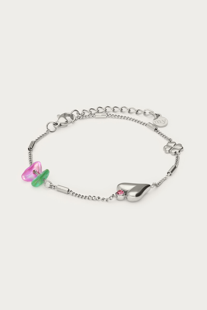 Bracelet with clover & heart | My Jewellery