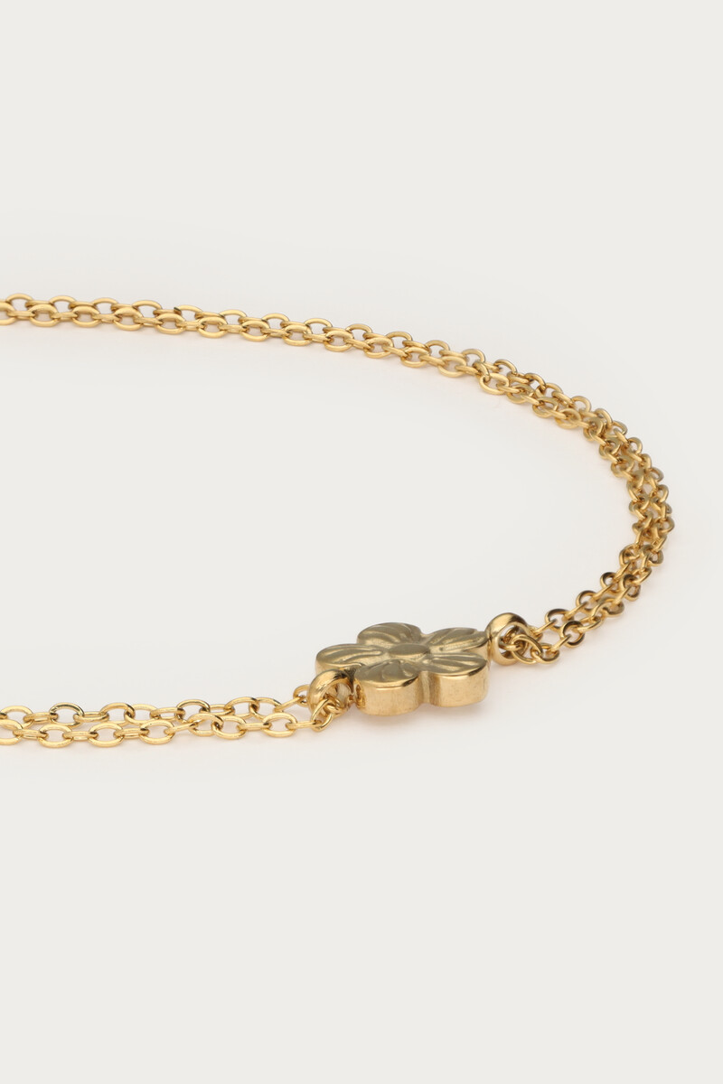 Bracelet with double chain & flower | My Jewellery