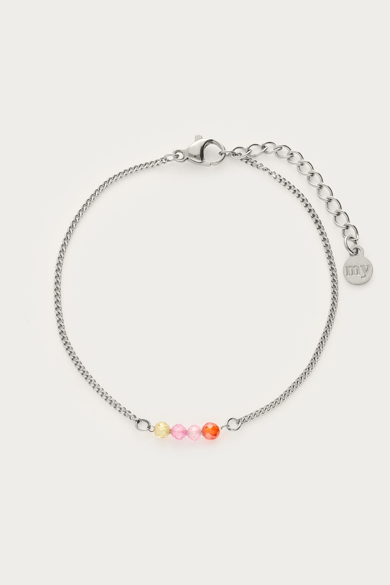 Bracelet with four glass beads | My Jewellery