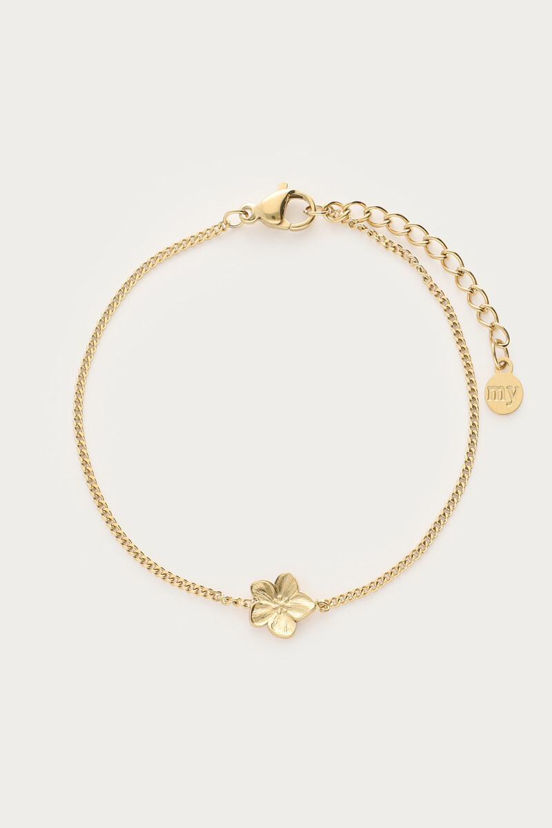 Minimalistische armband met bloem