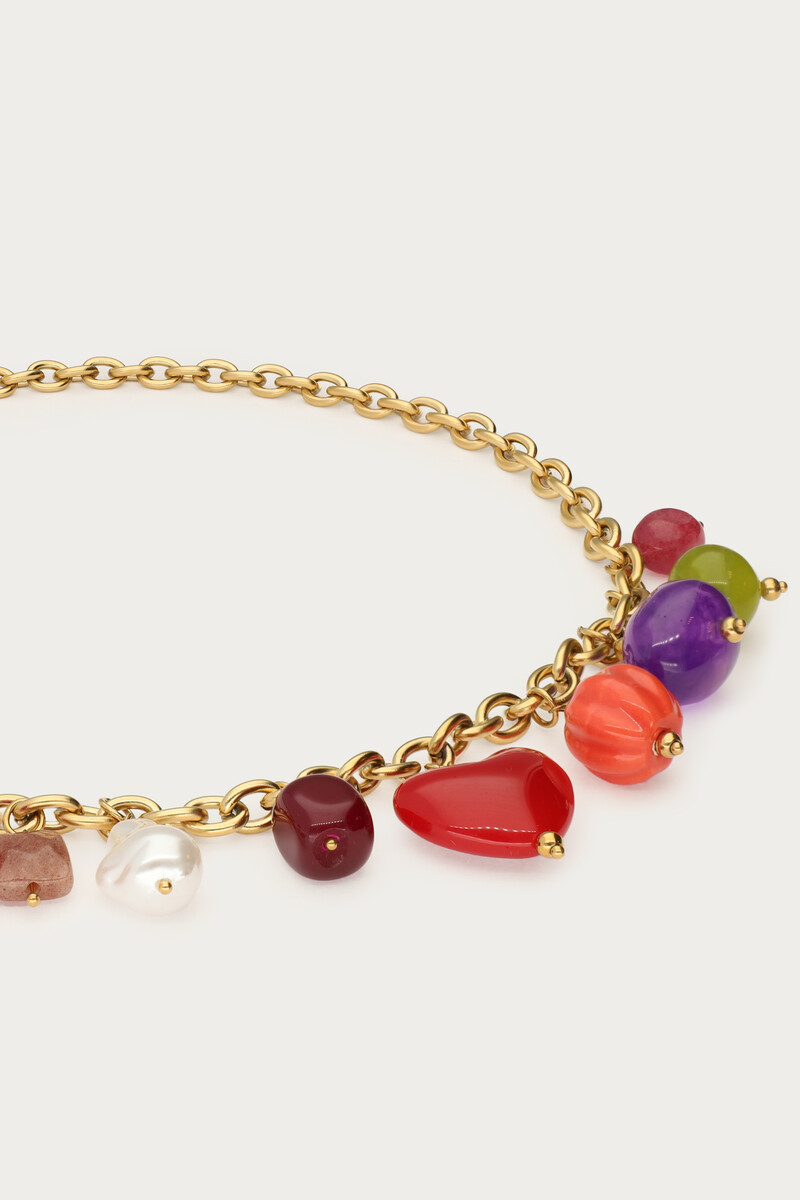 Link chain with multicolor charms | My Jewellery