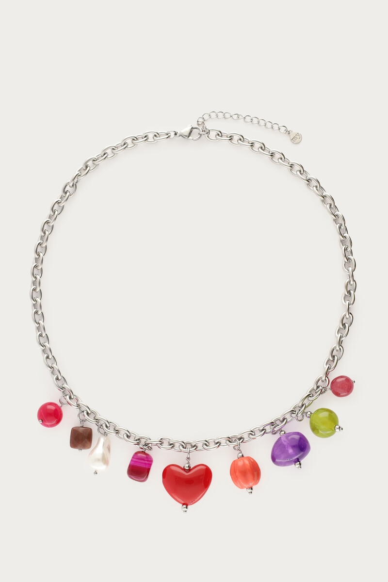 Link chain with multicolor charms | My Jewellery
