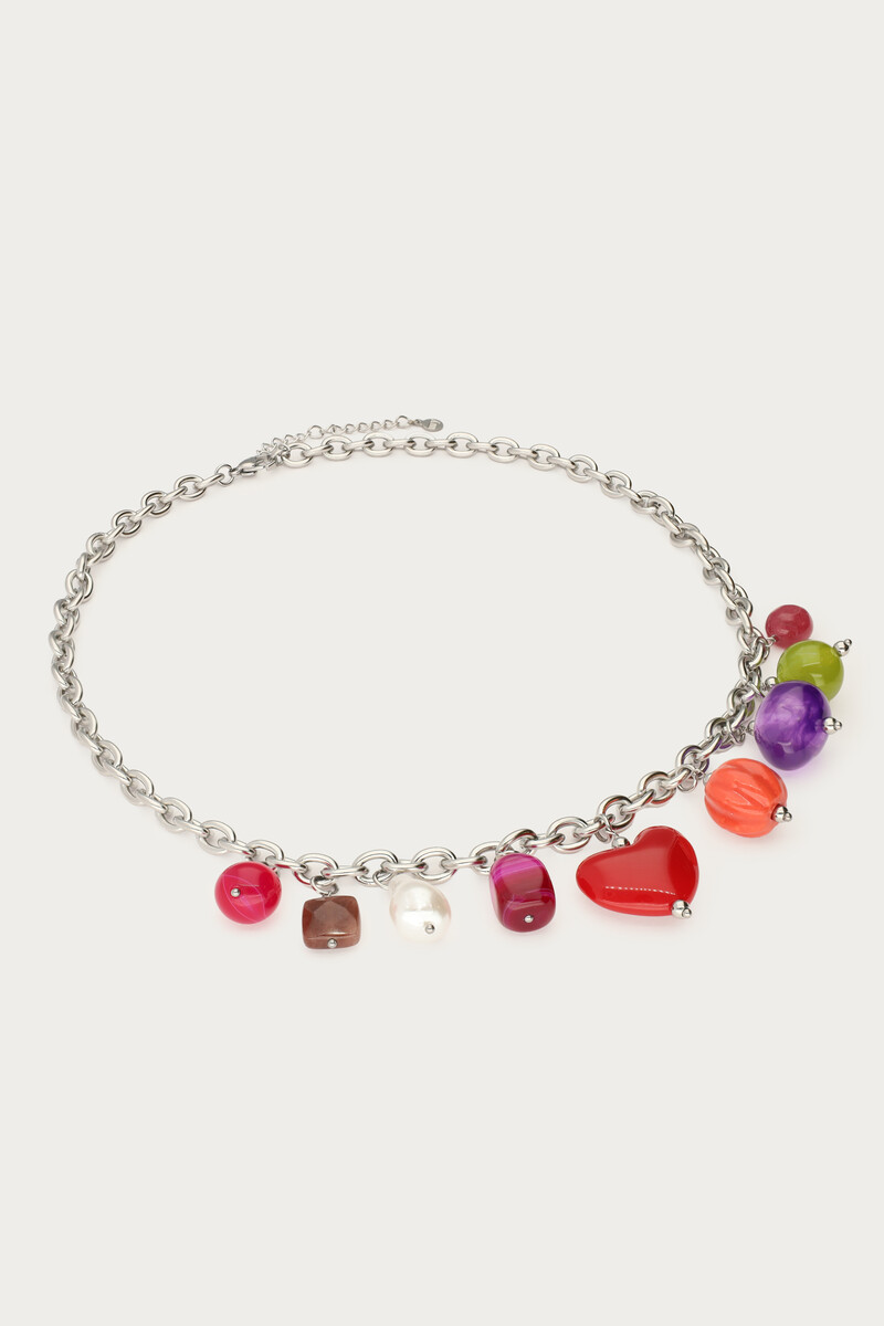 Link chain with multicolor charms | My Jewellery