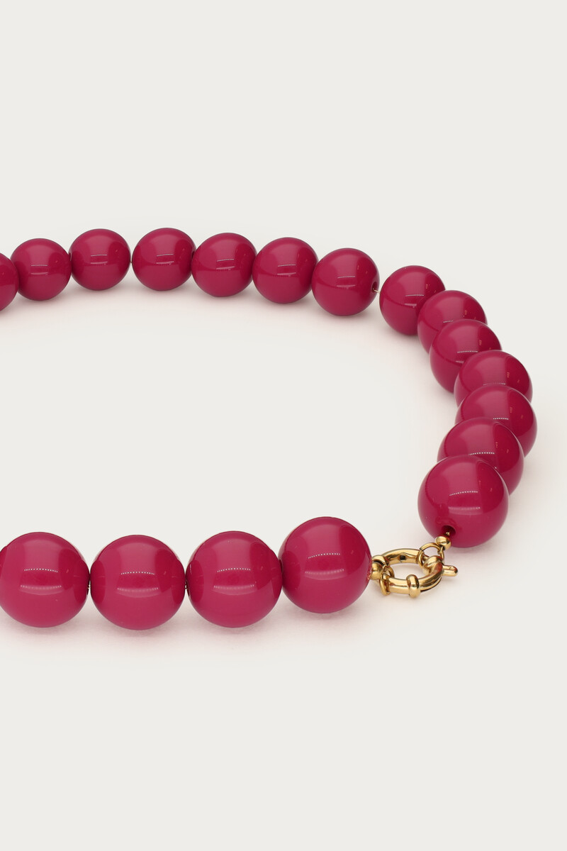 Statement necklace with fuchsia beads | My Jewellery