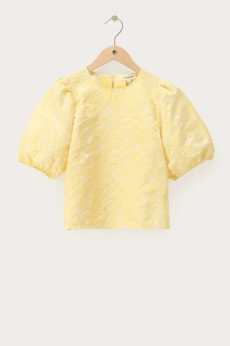 Yellow blouse with floral texture | My Jewellery