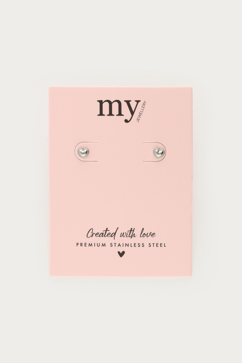 Studs with heart and dots | My Jewellery