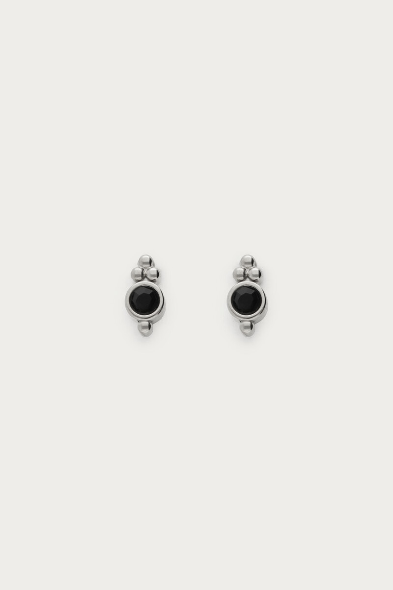 Studs with black rhinestone dots | My Jewellery
