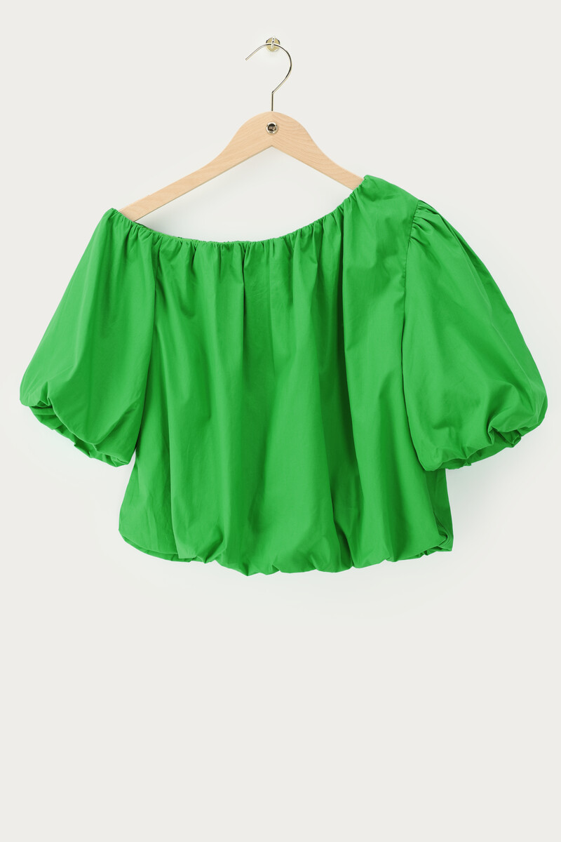 Green off-shoulder blouse | My Jewellery