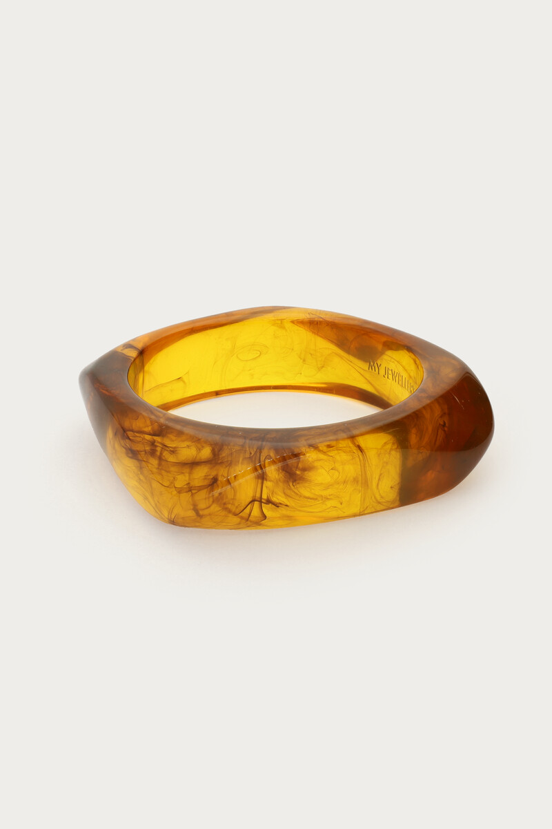 Brown melange resin bangle | My Jewellery