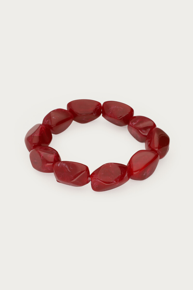 Burgundy bracelet with oval beads | My Jewellery