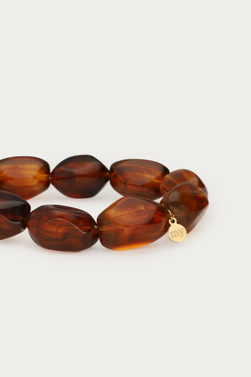 Brown bracelet with oval beads | My Jewellery