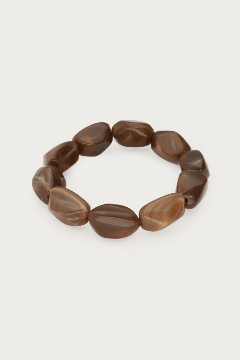Dark brown bracelet with oval beads | My Jewellery
