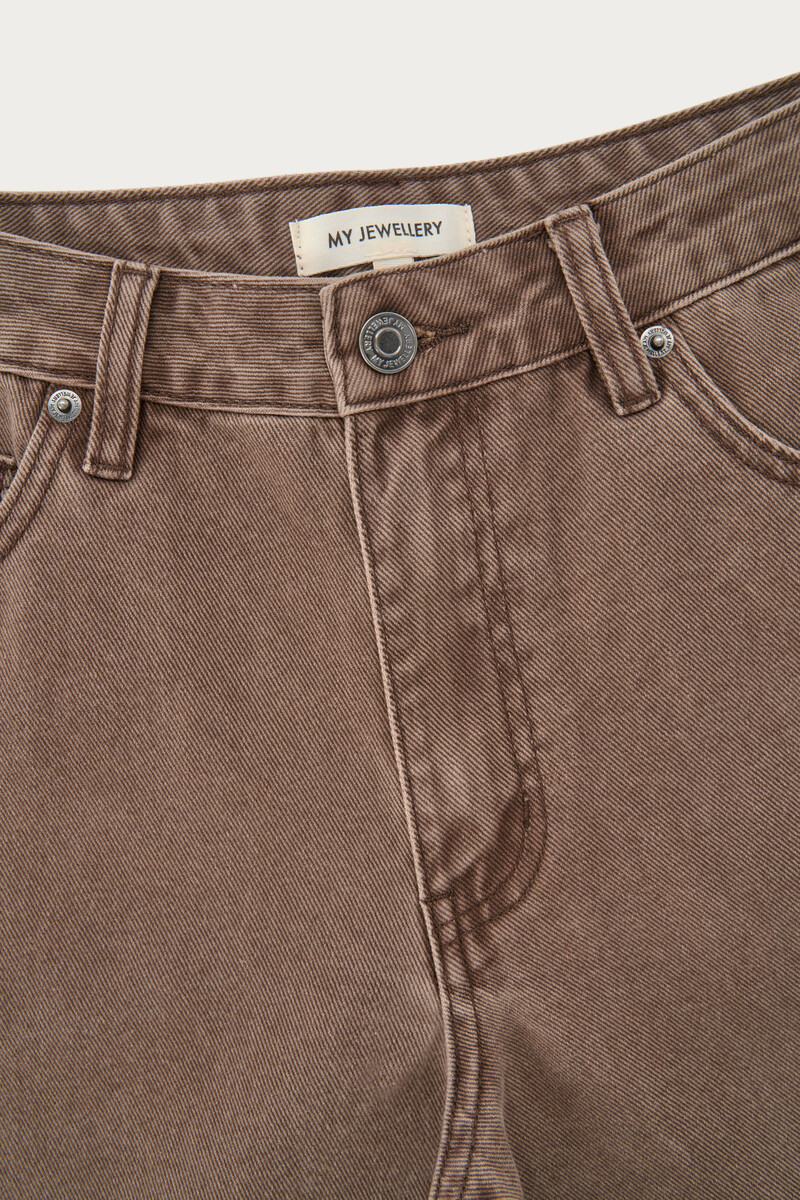 Brown denim shorts | My Jewellery