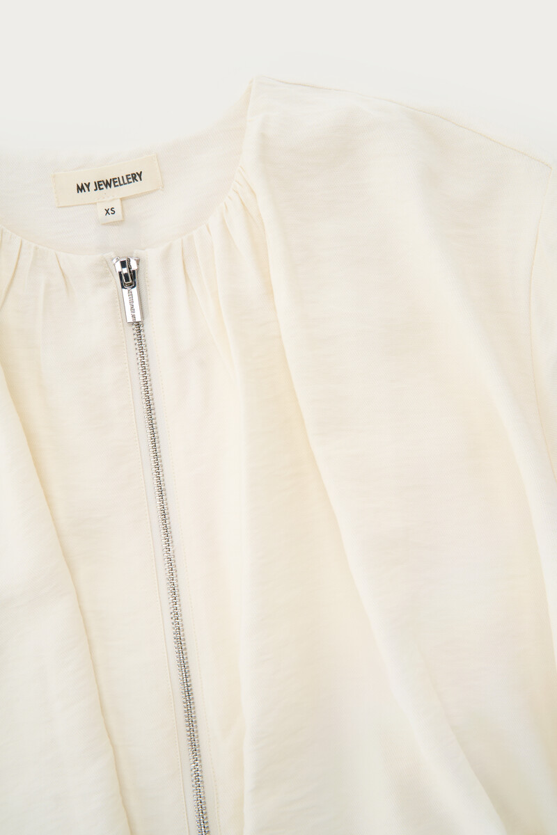 White top in balloon look with zip | My Jewellery