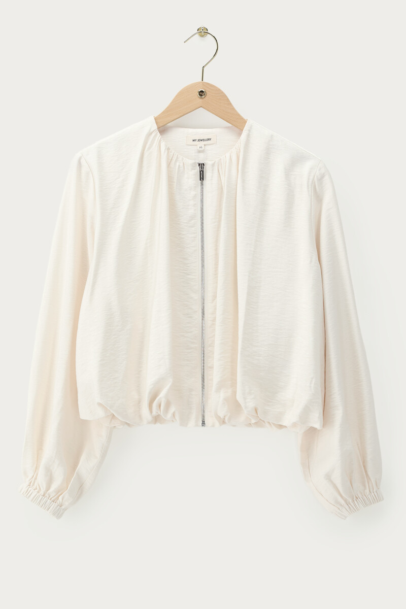 White top in balloon look with zip | My Jewellery
