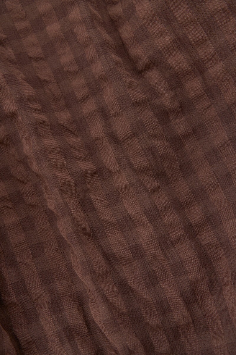 Brown checked maxi dress | My Jewellery