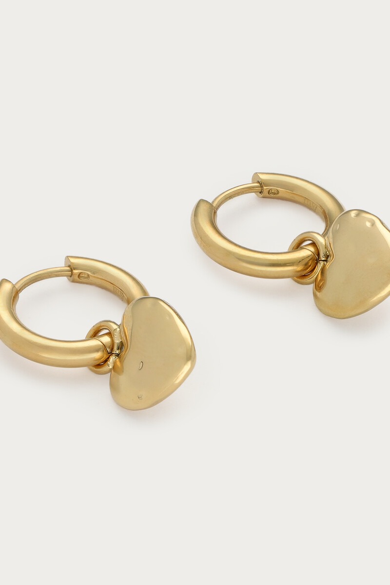 Bold hoop earrings with hearts