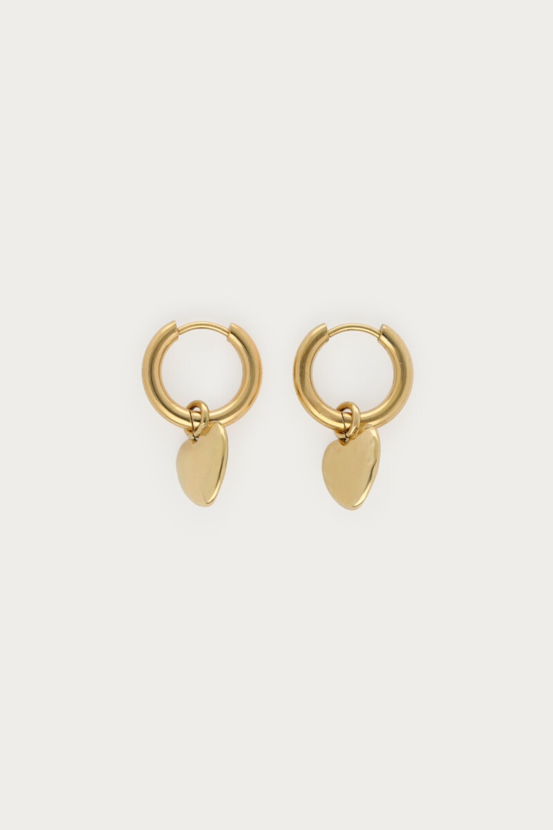 Bold hoop earrings with hearts