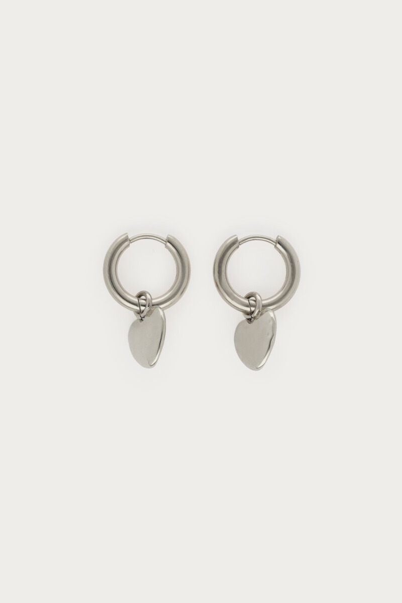 Bold hoop earrings with hearts