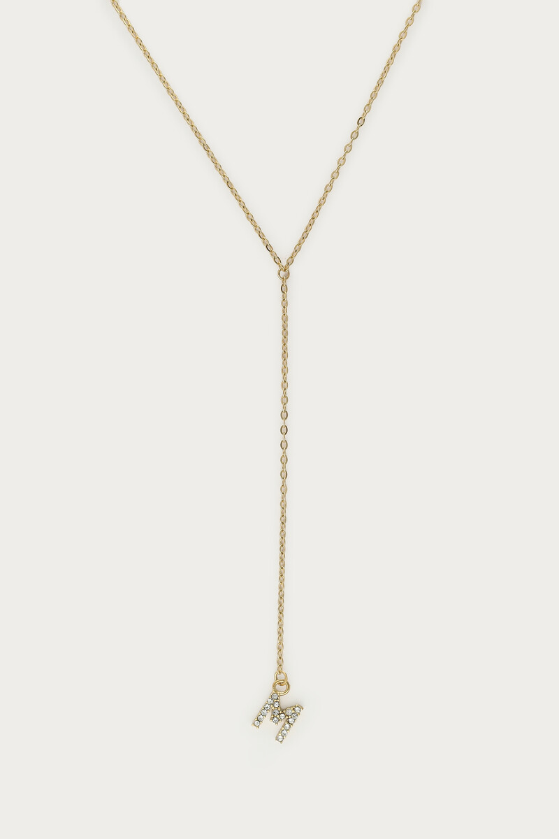 Initial y-necklace with rhinestones | My Jewellery
