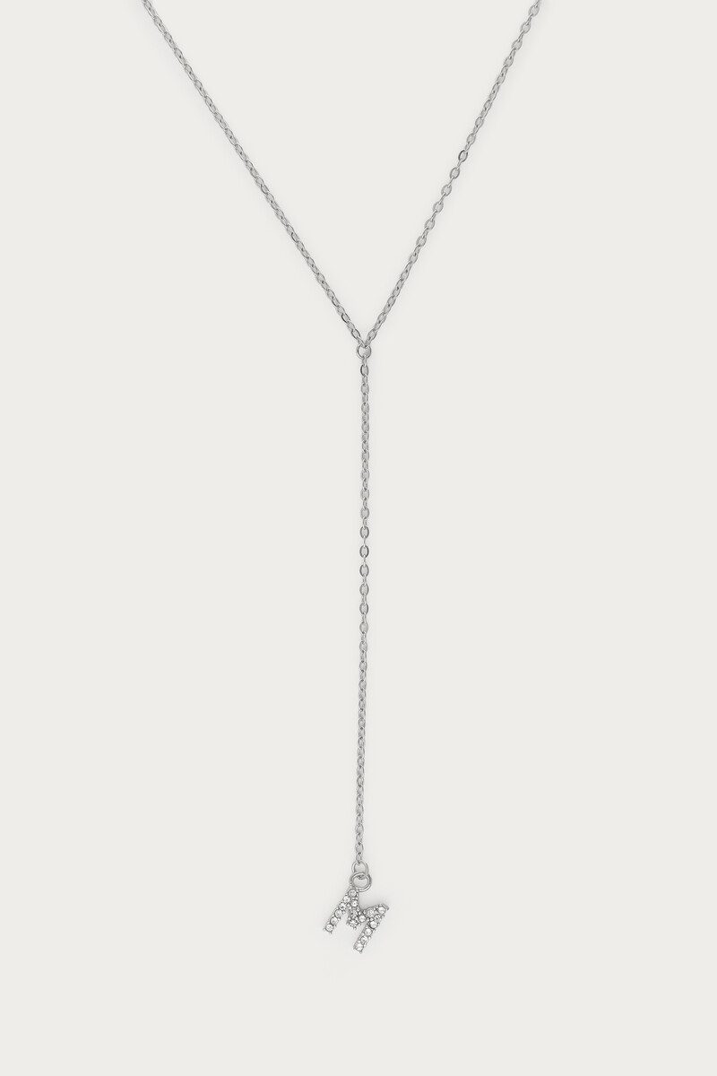 Initial y-necklace with rhinestones | My Jewellery