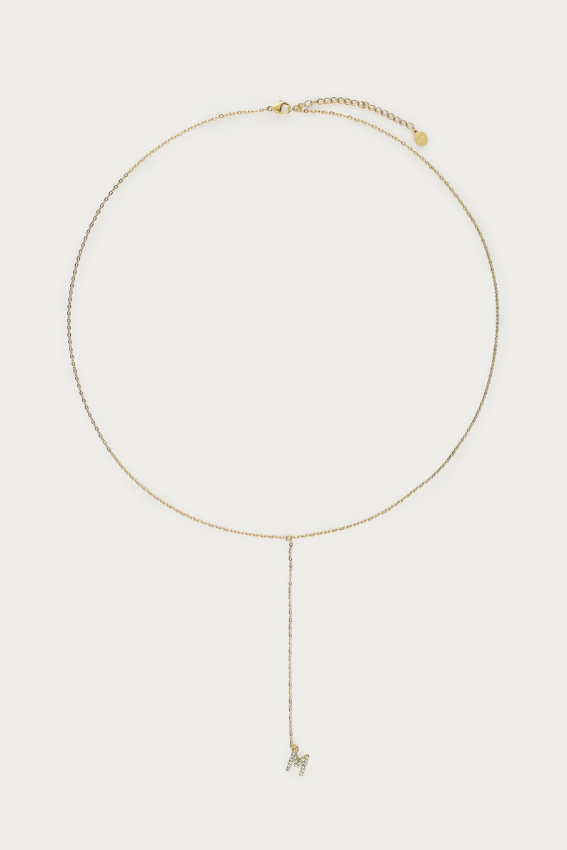 Initial y-necklace with rhinestones | My Jewellery