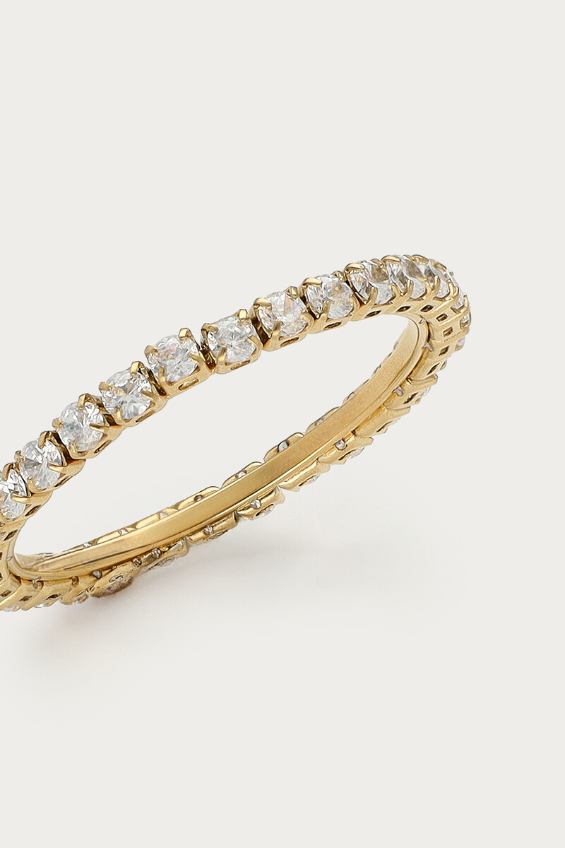 Tennis ring with rhinestones | My Jewellery