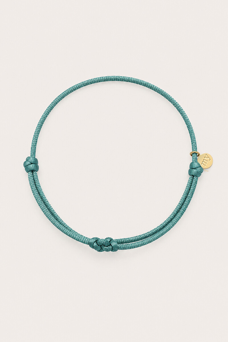 Turquoise cord bracelet in satin look | My Jewellery