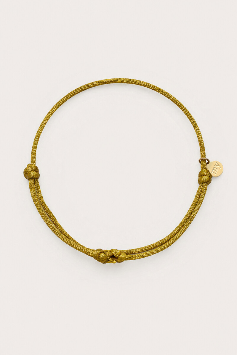 Olive green cord bracelet in satin look | My Jewellery