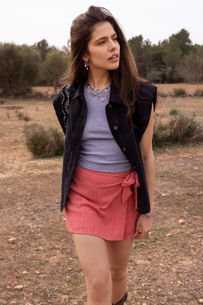 Coral wrap skort | My Jewellery