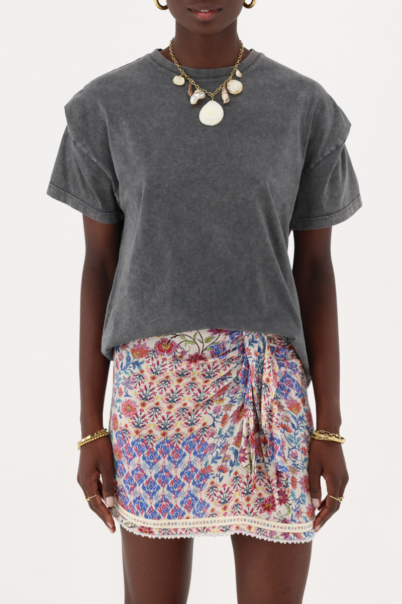 Multicolour skirt with print and beads | My Jewellery