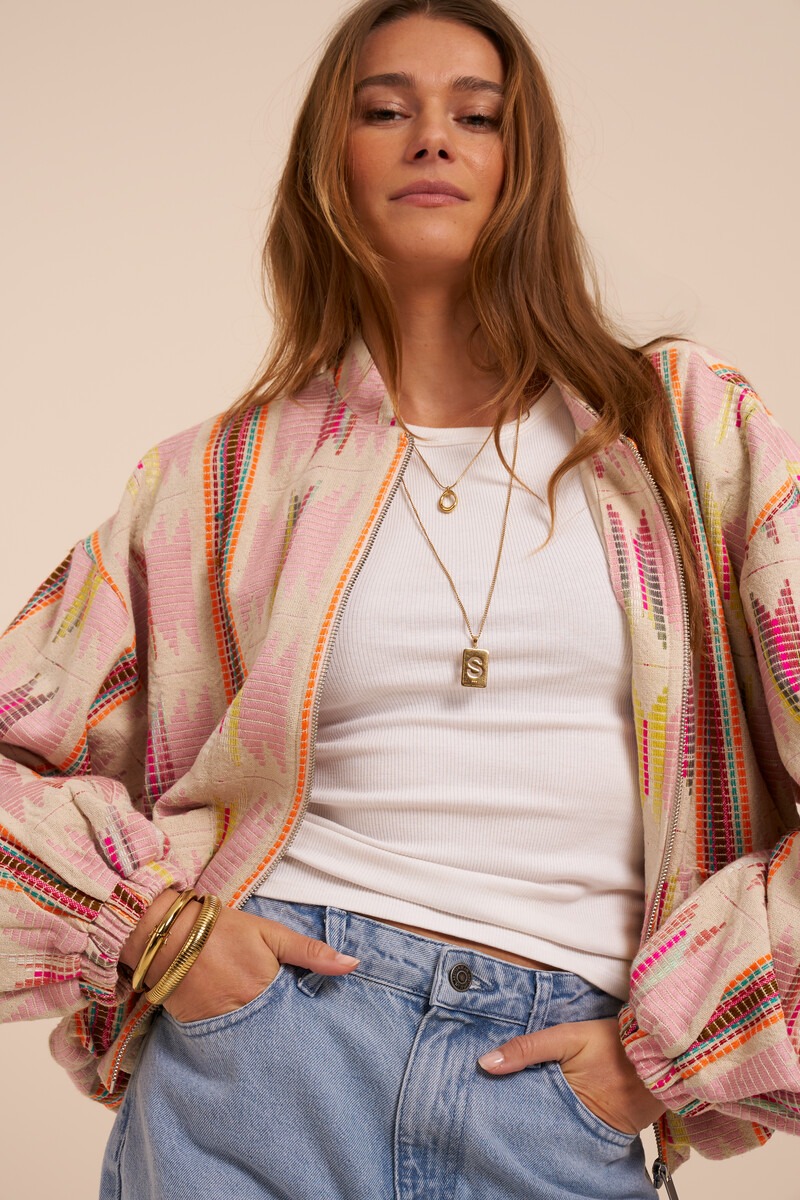 Multicoloured embroidered jacket | My Jewellery