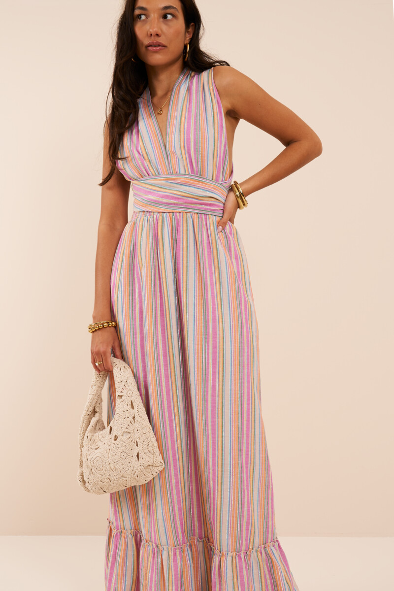 Multicolor striped maxi dress | My Jewellery