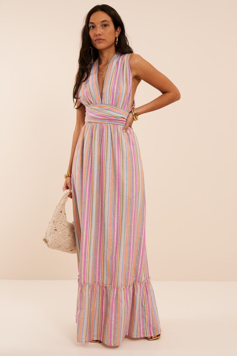 Multicolor striped maxi dress | My Jewellery
