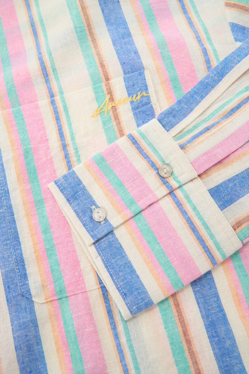 Multicoloured oversized blouse with stripes | My Jewellery