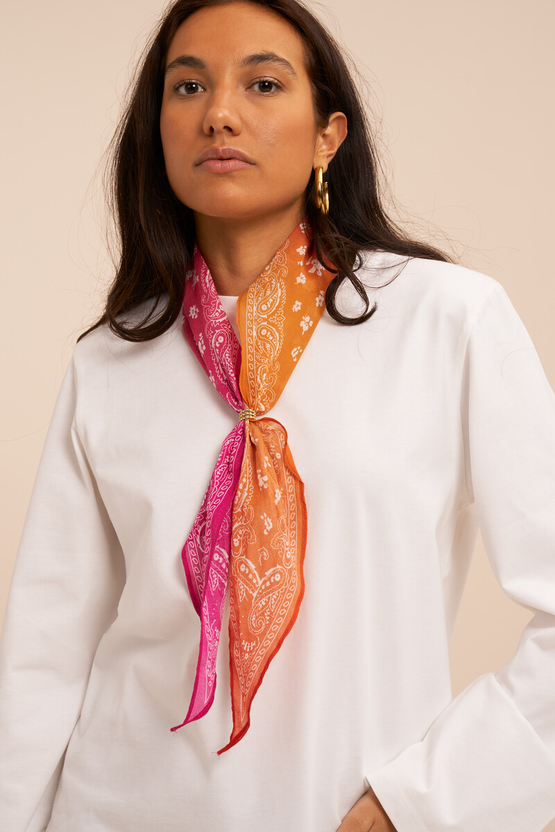 Multicoloured scarf with bandana print | My Jewellery