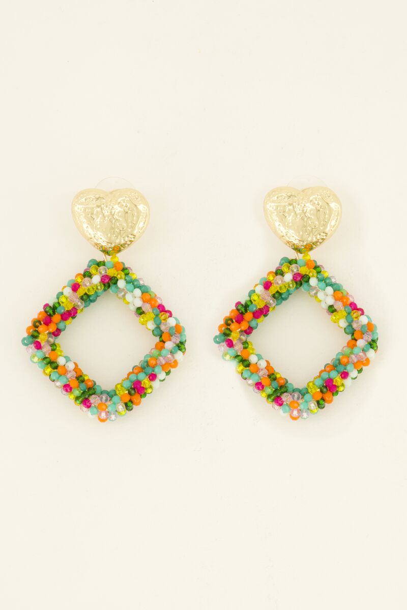 My jewellery Multi-kleurrijke statement oorbellen