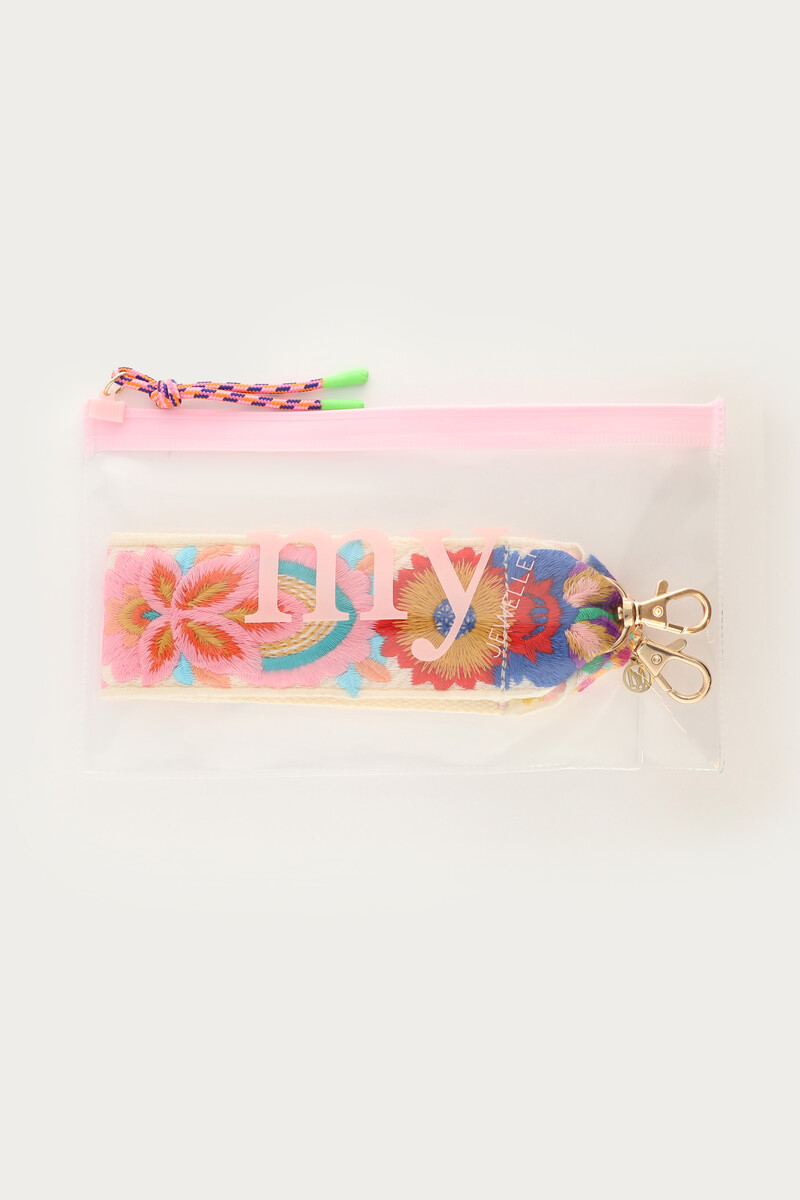 Multicoloured tropical phone cord | My Jewellery