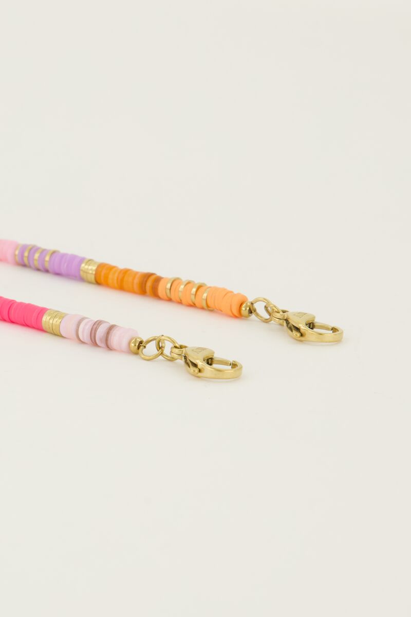 Multikleur telefoonkoord kort | My Jewellery