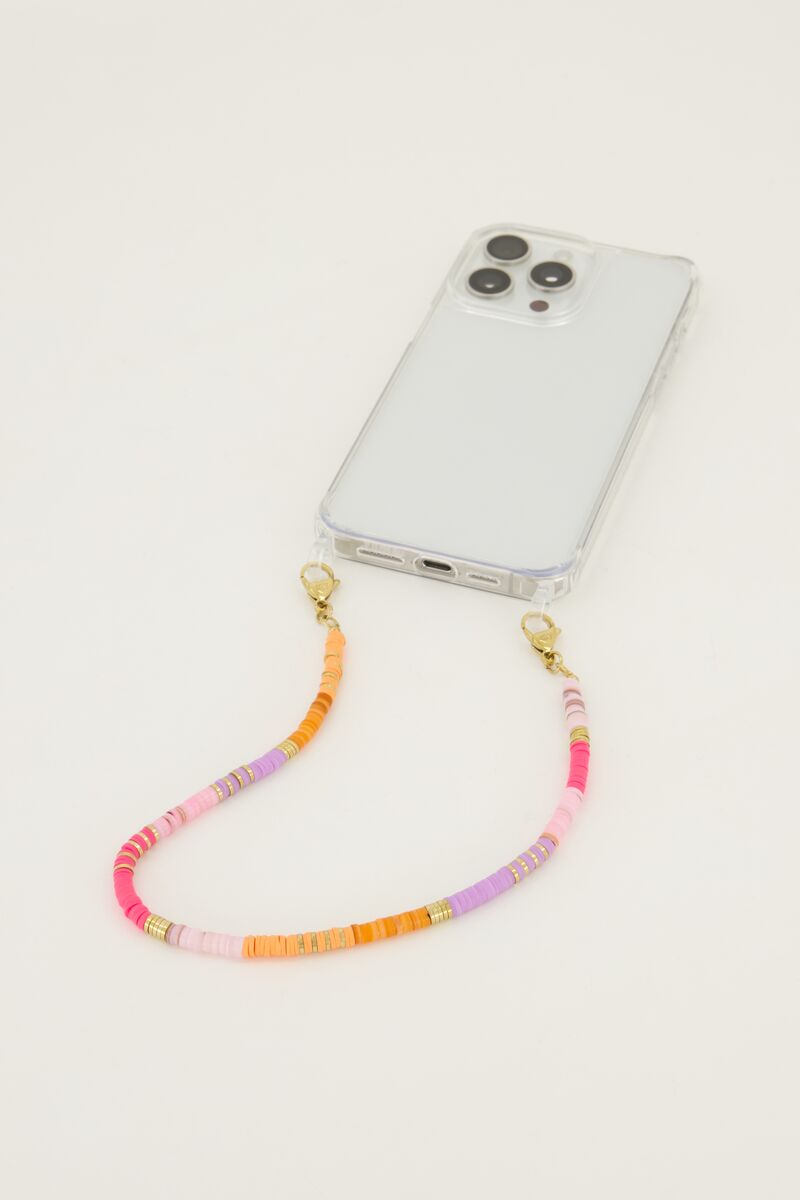 Multikleur telefoonkoord kort | My Jewellery