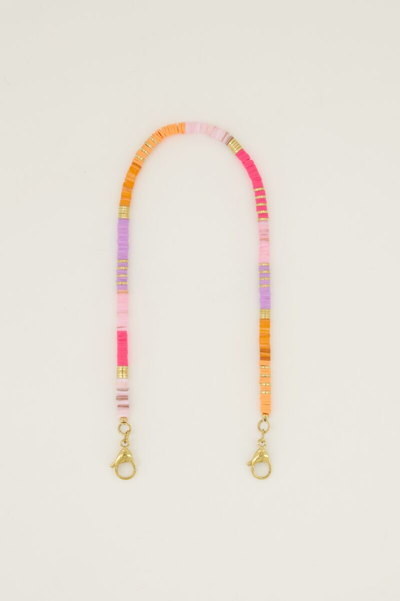 Multikleur telefoonkoord kort | My Jewellery