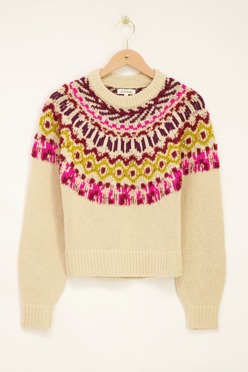 Pull jacquard multicolore | - My jewellery - Modalova