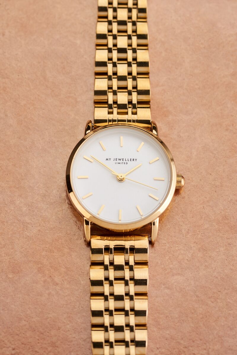 Rond horloge met kleine witte wijzerplaat | My Jewellery