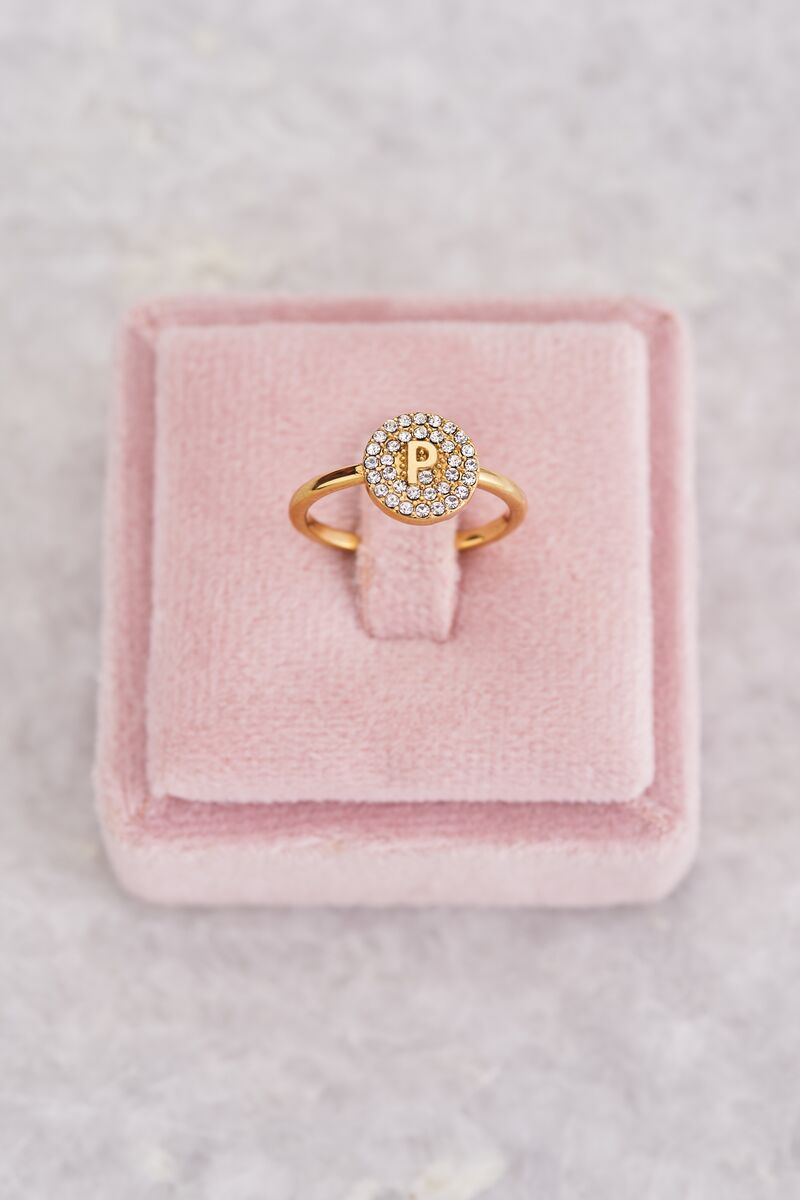 Initial ring met strass | My Jewellery