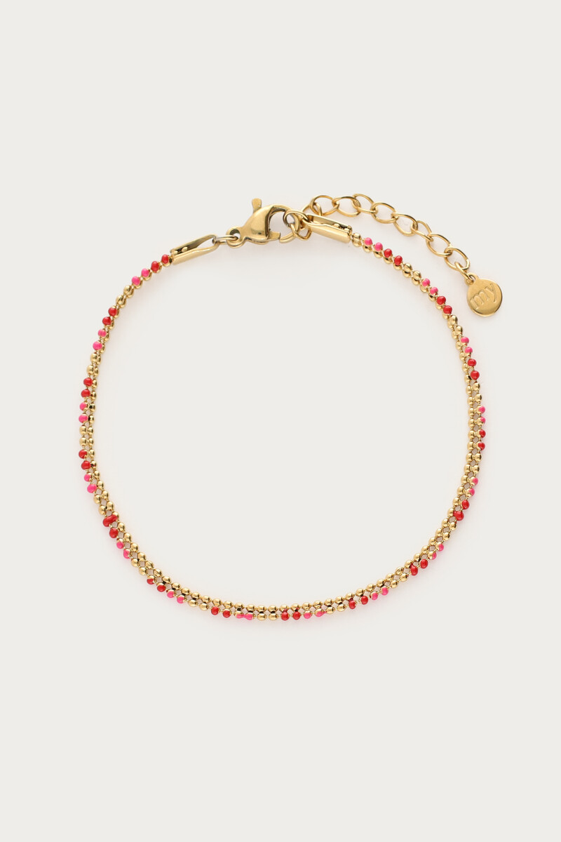 Mystic armband met rode bollen