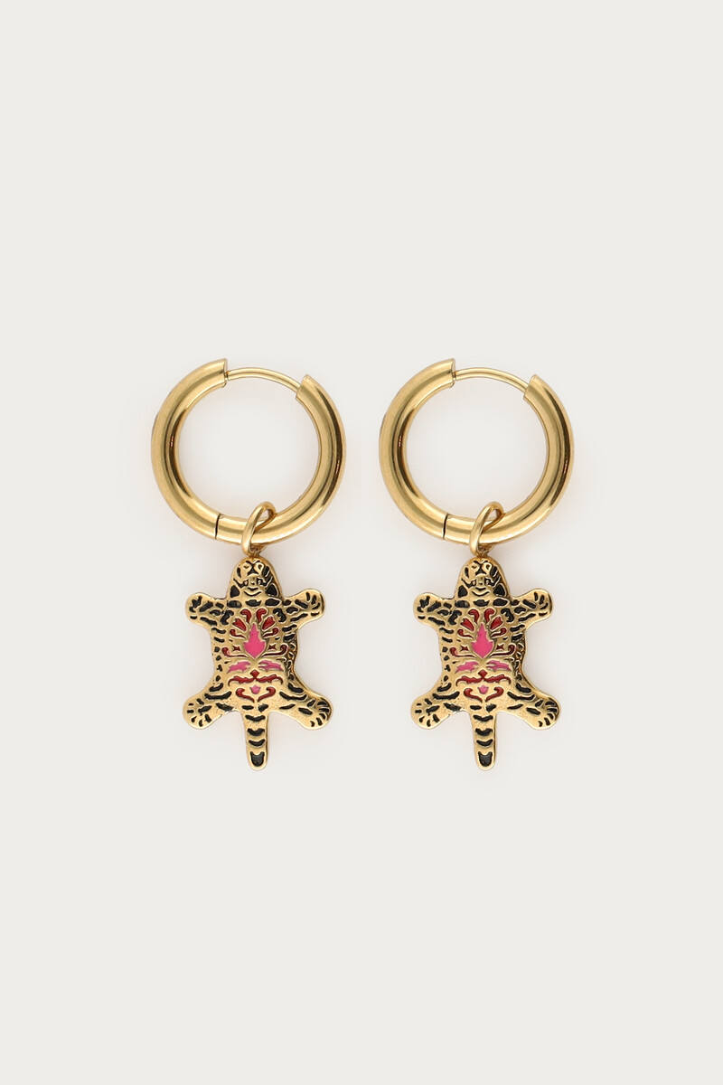 Boucles d'oreilles Mystic avec léopard 