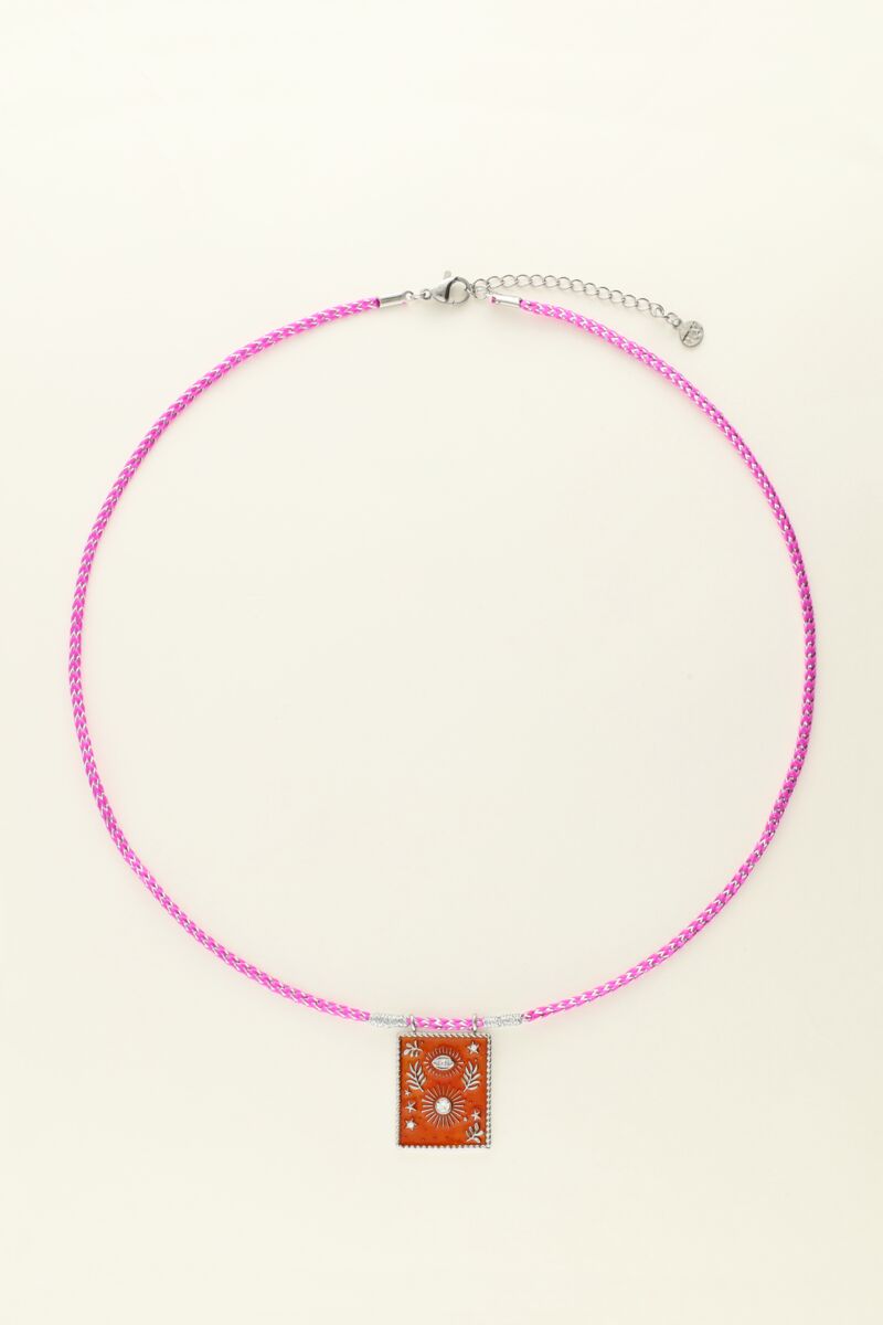 Mystic ketting met oranje bedel