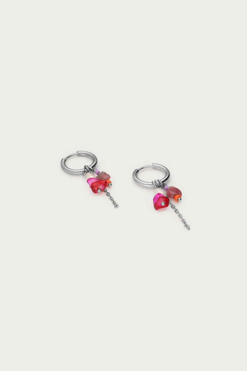 Mystic earrings with coloured rhinestones and pearl | My Jewellery