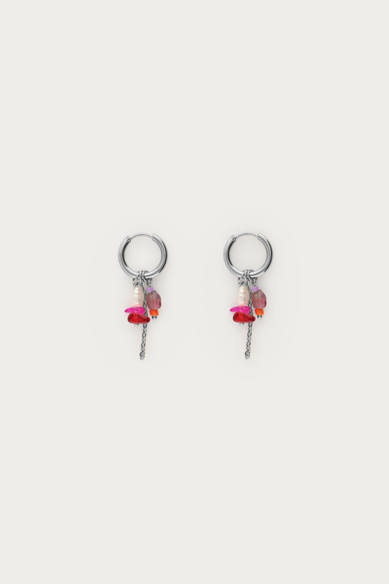 Mystic earrings with coloured rhinestones and pearl | My Jewellery