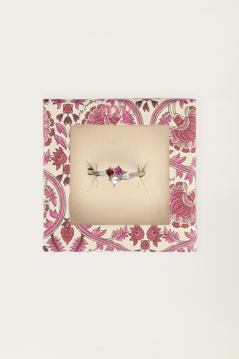 Mystic ring with faux pearl and stones | My Jewellery